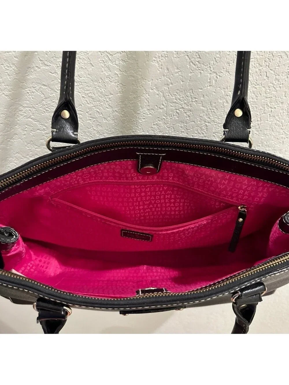 Kate Spade New York Martine Wellesley Wkru1659 Tote Purse - Black Leather Bag